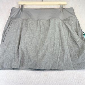 NWT MTA SPORT Womens 1X Plus Gray Skort Performance Sports Tennis Quick Dry